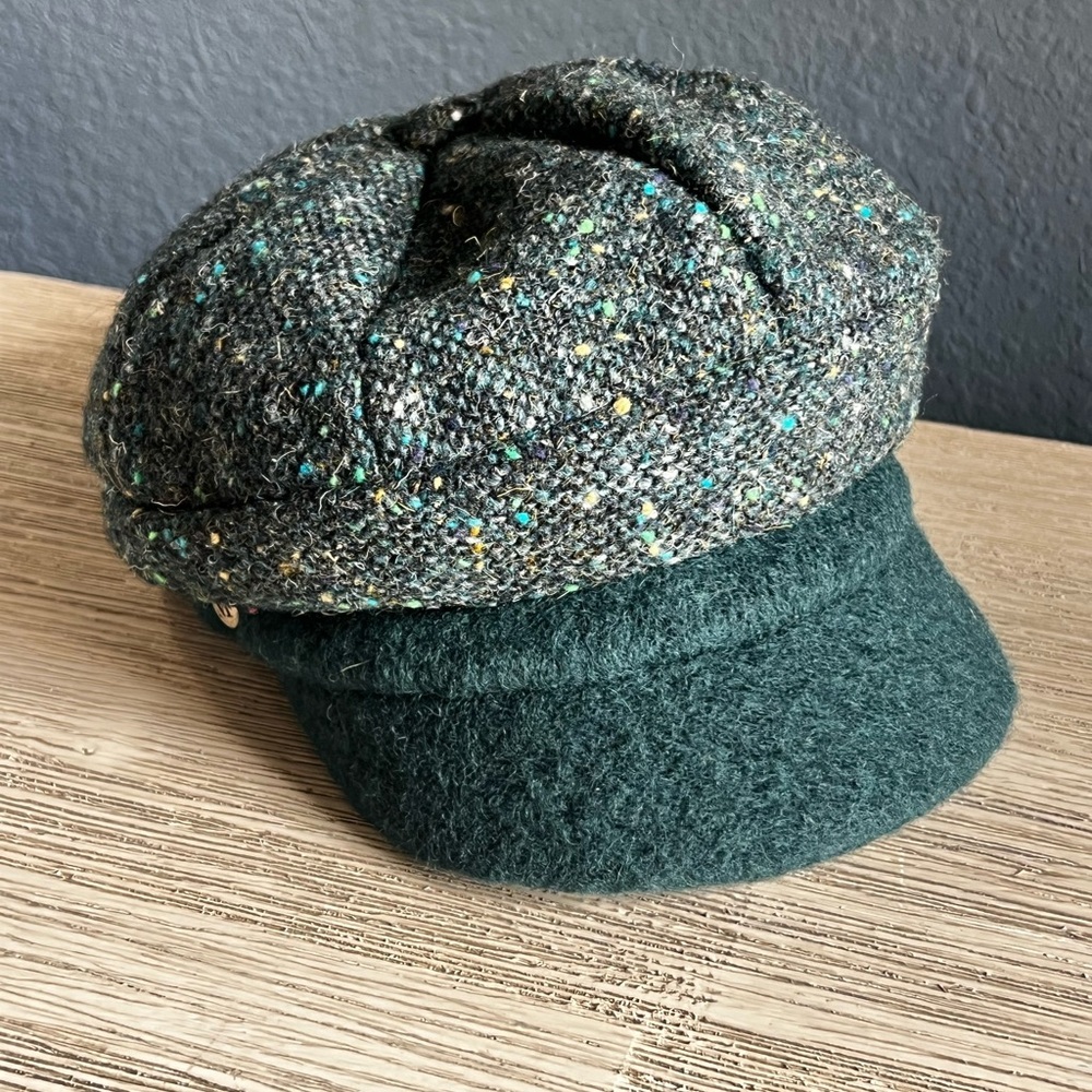 Stylish Green 100% Virgin Wool Women's Cap